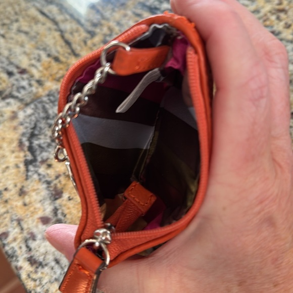 Clarks Leather Burnt Orange Card Wallet Change Purse (TD) - Picture 5 of 6